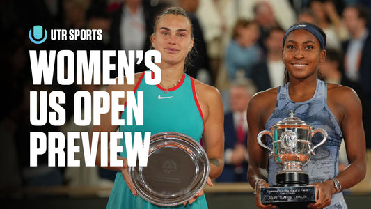 Top women's tennis players Aryna Sabalenka and Coco Gauff smile with their 2025 Roland Garros trophies