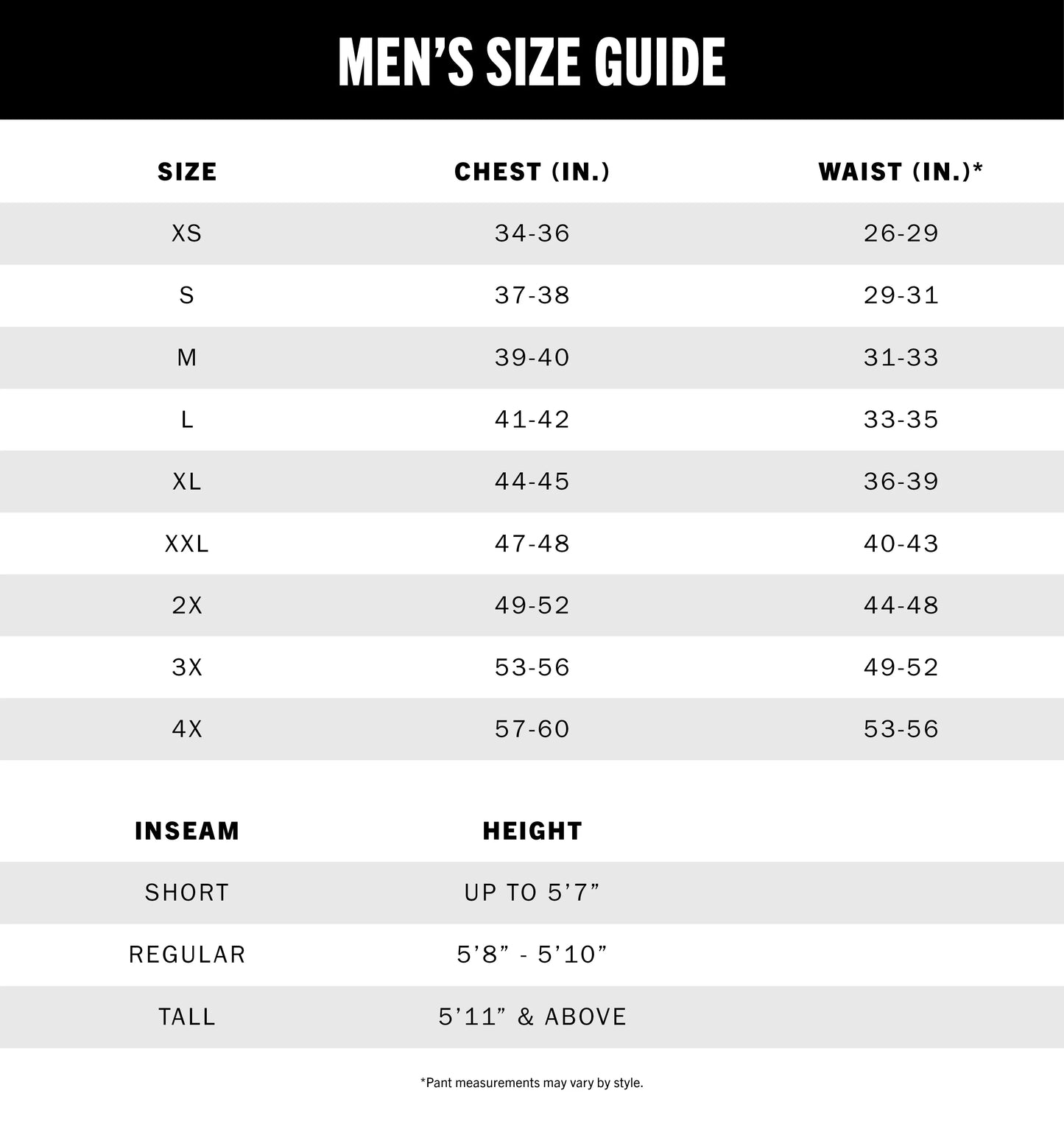 New Men's Welcome Kit (XL-XXL Sizing)