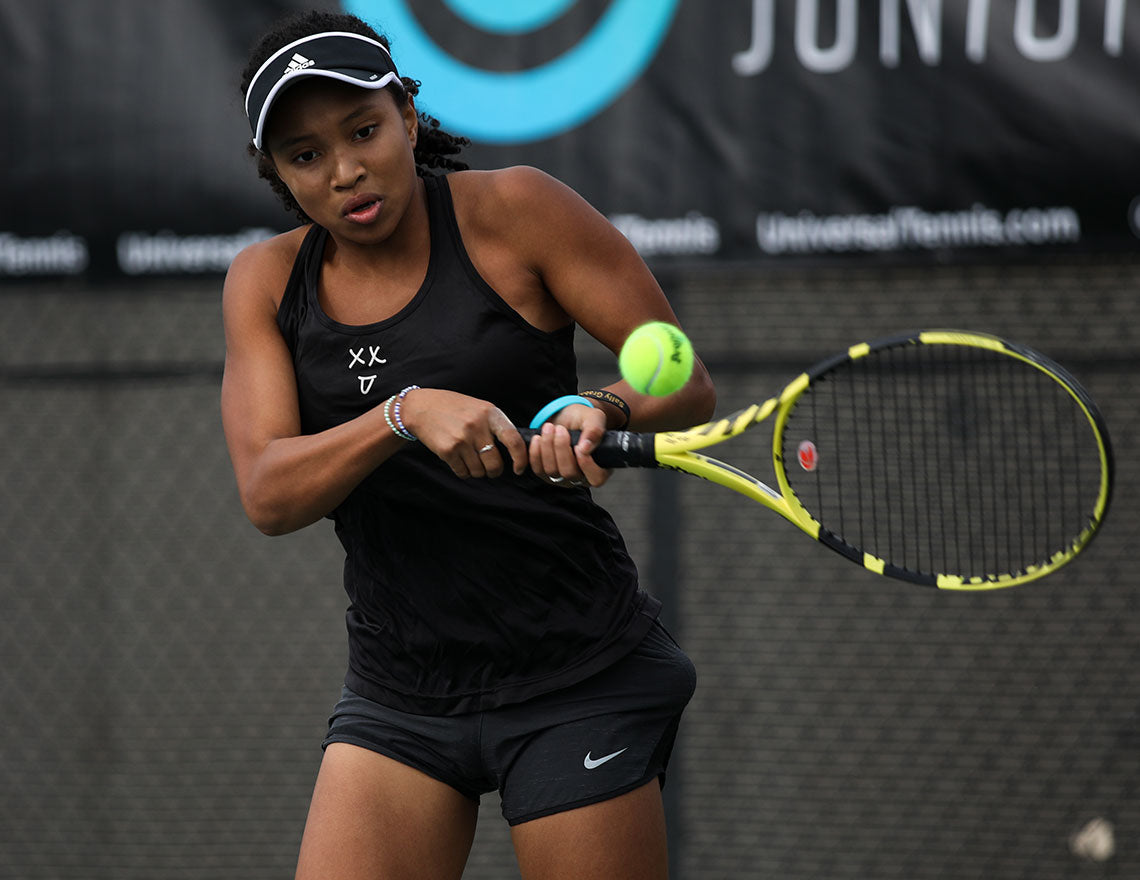 Girl competes in UTR Sports junior tennis event and climbs the u18 girls tennis rankings