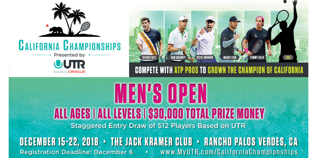 Compete with ATP Pros to Crown the Champion of California!