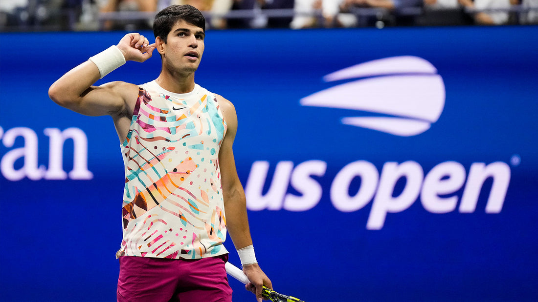 Carlos Alcaraz competes at the US Open