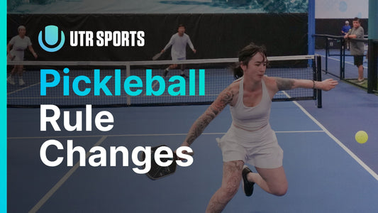 woman chases down a pickleball in an epic rally at a UTR Sports pickleball event