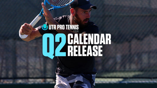 Player hits a forehand while playing on the UTR Pro Tennis Tour, which has a packed second quarter calendar for 2025