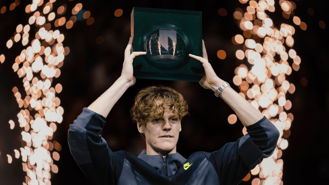 Janik Sinner poses with his Rotterdam trophy.