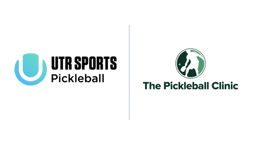 logos for UTR Sports and The Pickleball Clinic