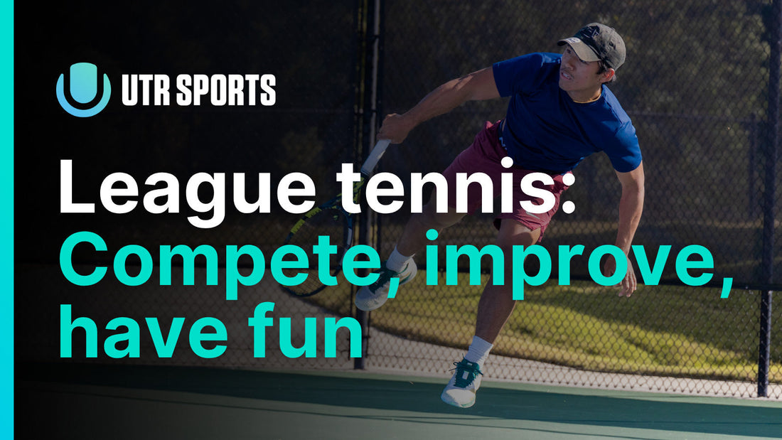 What is league tennis and how can you compete in league tennis with UTR Sports as a player serves to start a UTR Sports Flex League tennis match