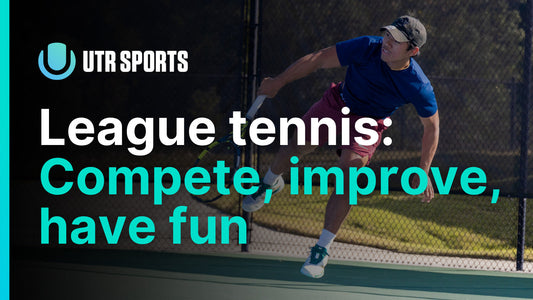 What is league tennis and how can you compete in league tennis with UTR Sports as a player serves to start a UTR Sports Flex League tennis match