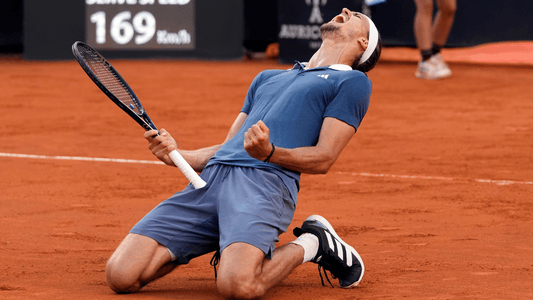 Alexander Zverev celebrates in Rome.