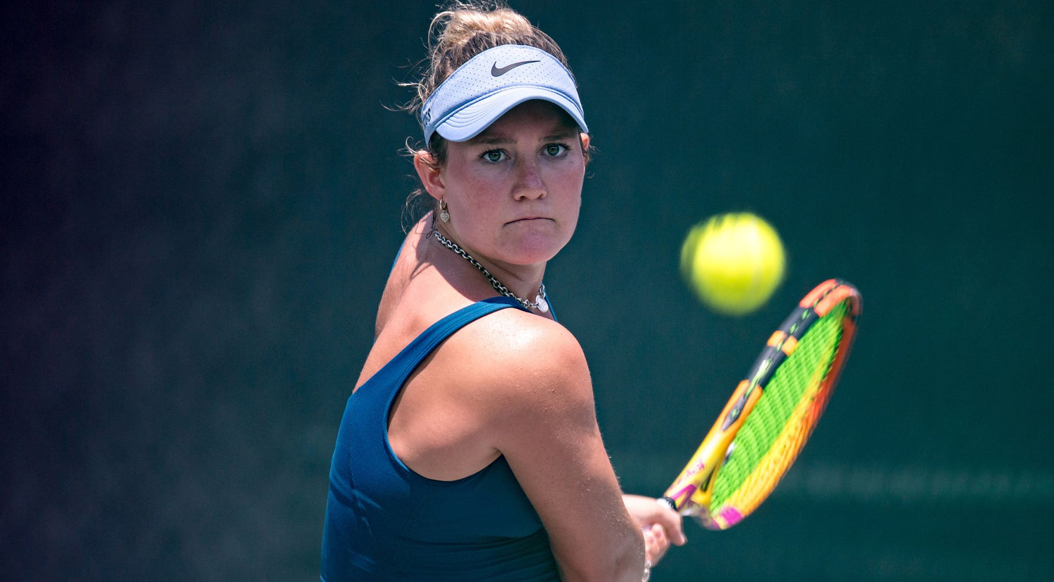 a woman hitting a ball, play tennis