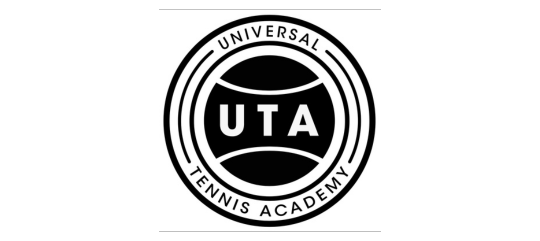 Logo of Universal Tennis Academy on a white background.  UTR Sports Junior Circuit provider and partner.
